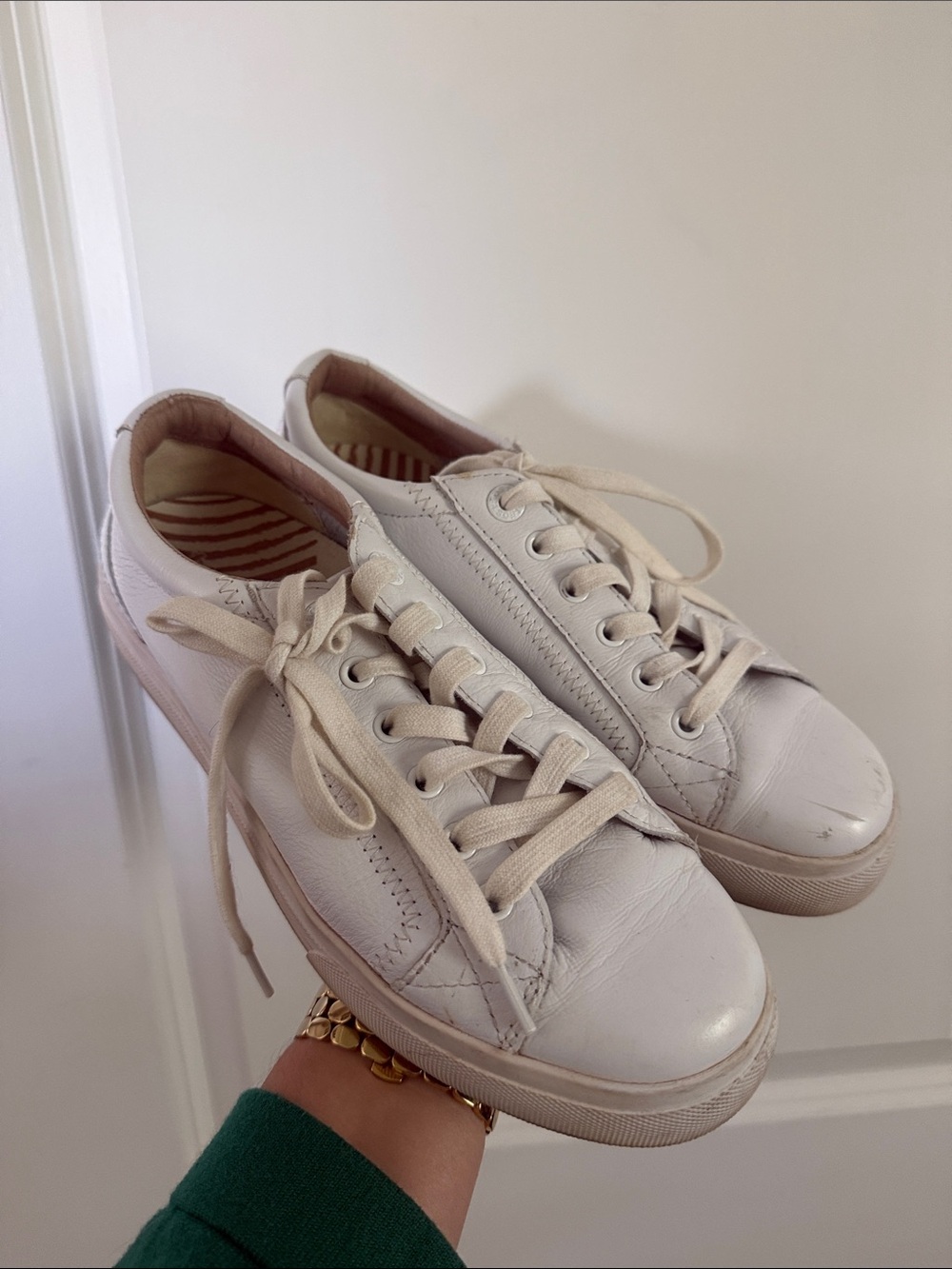 Taos Footwear Plim Soul Lux Leather Sneakers White 8.5 - Picture 7 of 13